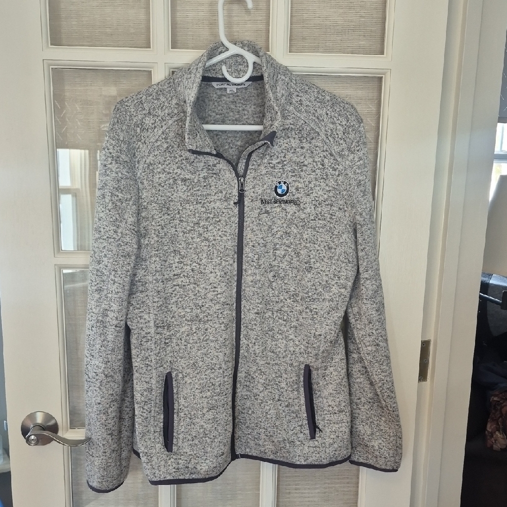 BMW Port Authority Women's Heathered Gray Utility Fleece Jacket
